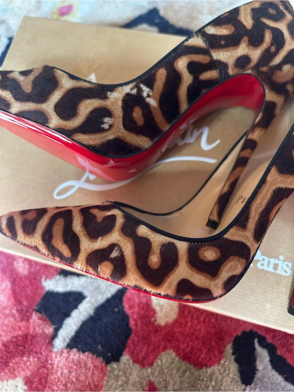Christian Louboutin So Kate 120 Pony Leopard-Print Pointed Toe Heels